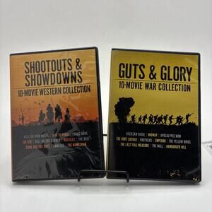 SHOOTOUTS & SHOWDOWNS 10-Movie GUTS & GLORY 10 -movies War And Western DVDs